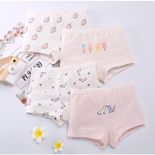 Kids Underwear for Girls 95% Cotton Boxer Briefs Teen Girl Panties Boxer Shorts Childrens Panties Kids Underwear for 3-13 Years