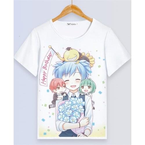 Assassination Classroom Korosensei Print Cosplay Unisex T shirt Tee Shirt Femme Men Harajuku Summer Streetwear Couple Clothes
