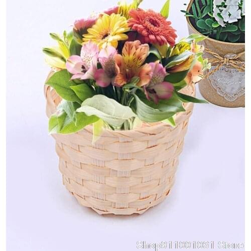 Storage Baskets Laundry Seagrass Baskets Wicker Hanging Flower Pot Baskets Storage Flower Home Pot Panier Osier Basket For Toys