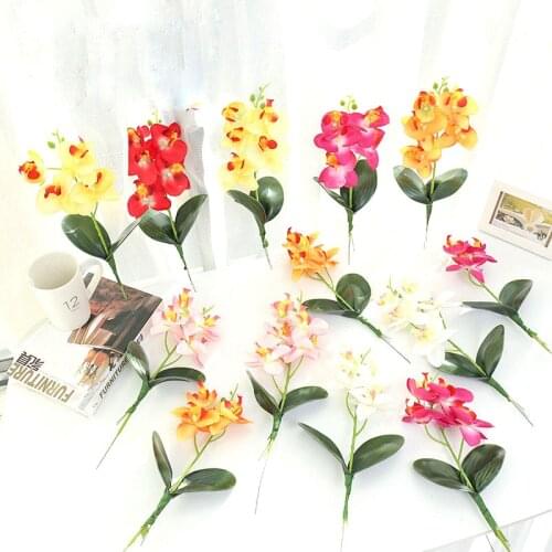 Artificial Butterfly Orchid Flowers Bonsai Moth Wedding Decoration Fake Flowers For Garden Outdoor Home Decor Arrangements