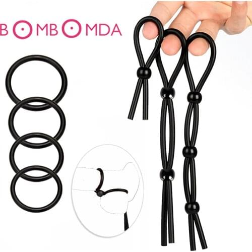 Penis Sleeve Ring For Men Reusable Adjustable Delaying Climax Ejaculation Sex Toys Enlarger Erection Cock Ring Erotic Supplies