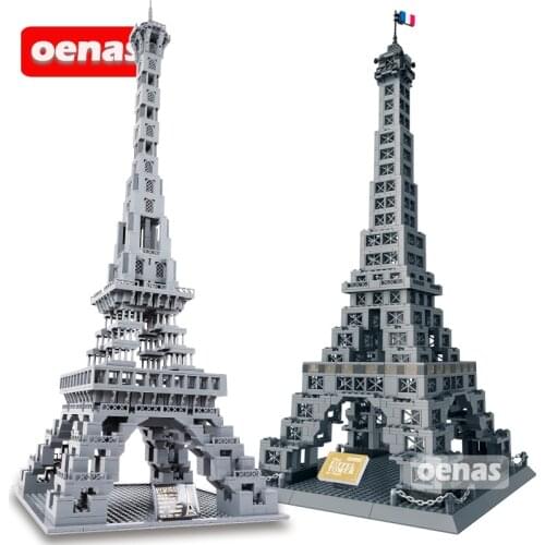 MOC Expert City Architecture France Paris Eiffel Tower Large Model Building Kit Blocks Children Toys 17002 Kid Man Birthday Gift