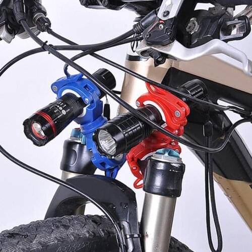 Bicycle Light Bracket Flashlight Mount Holder Antiskid Cycling Bike Light Torch Clip Mount 360 Degree Rotation