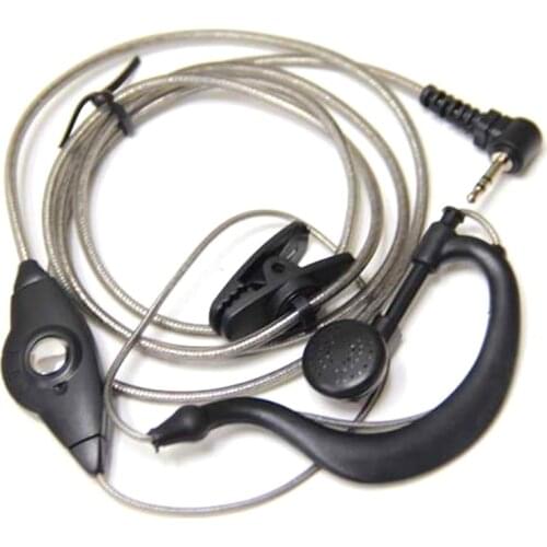 New 1 Pin 2.5mm Aluminum Foil Wire Ear Hook PTT Mic Headset for Motorola Talkabout TLKR T3 T4 T60 T80 MR350R T6200 T6200C Radio