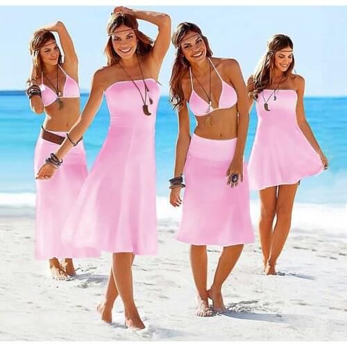 New Summer Beach Pareo Match Bikini Convertible Multi Wears Tunic infinite Cover Up Summer Beach Dresses for Women 04