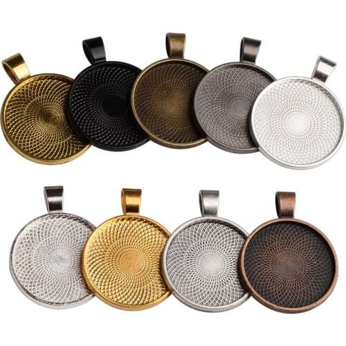 5pcs 20/25mm Aolly Glass Cabochon Settings Blank Cameo Base Trays Bezels Jewelry Accessories For DIY Jewelry Making Findings