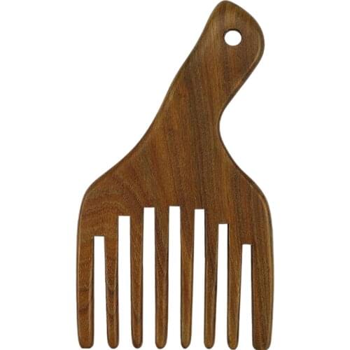 Wide Tooth Beard Pick Comb With Fantastic Handle Travel Hair Scalp Massage Comb Brush Beard Pick Curly Antistatic Styling Comb