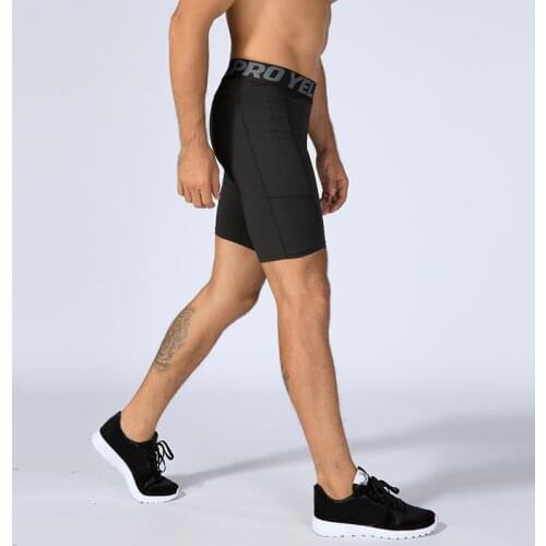 Summer New Bodybuilding Men Short Mens Gym Fitness Exercise Sports Shorts Quick Dry Elastic Solid Shorts