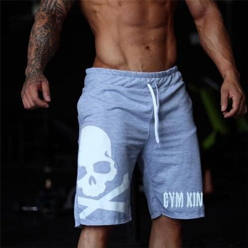 2019 Summer Sexy Male fitness shorts gym bodybuilding mens sports wear jogging shorts cotton adjustable,red grey black
