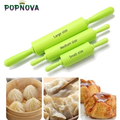Silicone Dough Roller Middle/Large Size Rolling Pin Colorful Non-stick Food Grade Pastry Tool Baking Tool