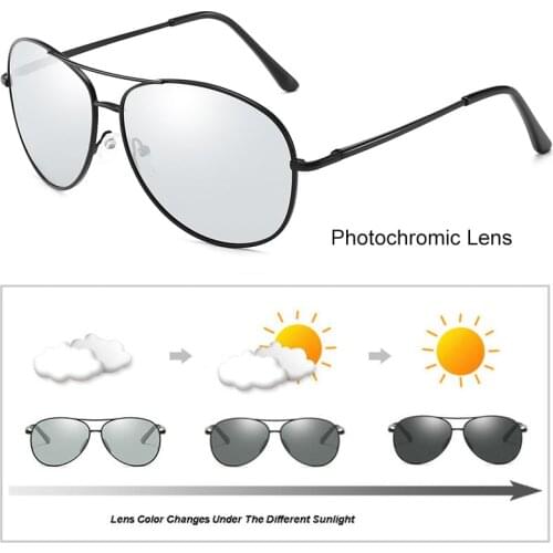 Classic Mens Womens Photochromic Polarized Sunglasses Driving Eyewear Travel Fishing Sun Glasses Shades Eyeglasses Outdoor Pilot