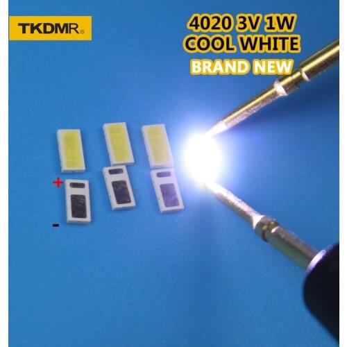 TKDMR 120pcs AOT LED Backlight 0.5W 3V 4020 48LM Cool white LCD Backlight for TV TV Application 4020C-W3C4 free shipping