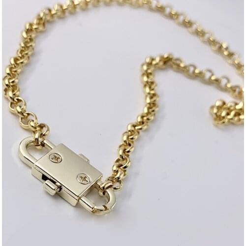 Collar chunky Hip Hop Punk Cuban Collier Gothic Cool fashion jewelry Carabiner lock Choker O links chain necklaces for women