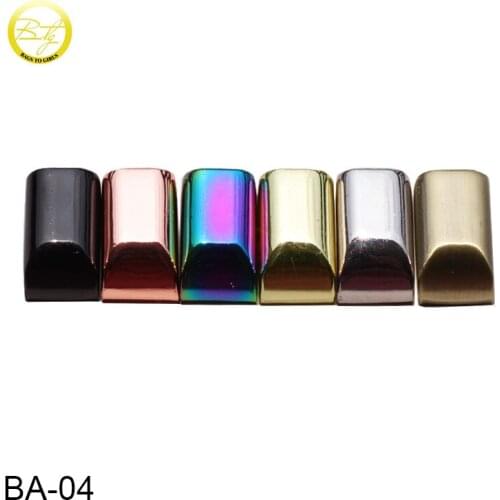 High quality rainbow metal zip end alloy metal zipper stopper design for bag