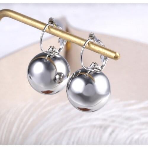 Womens Fashion Ball-Shape Drop Earrings Bohemia Creative White/Golden Ball Hyperbolic Earring Stud Piercing Jewelry Best Gifts