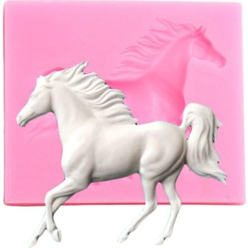 3D Horse Silicone Mold Resin Clay Fondant Mould DIY Party Cake Decorating Tools Candy Chocolate Gumpaste Moulds