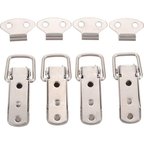 4pcs Stainless Steel Buckle Snap Bag Cabinet Closure Lock Tie Hardware Buckles Set For Home DIY Supplies Tool
