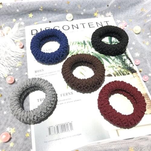 50pcs Elastic Hairband Stretch Rubber Seamless Mixed Solid Color Ponytail Holder Simple Women Girls Headwear Nylon Hair Band