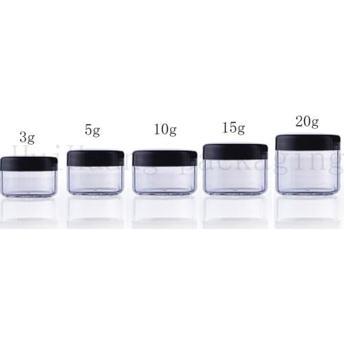 5g 10g 15g 20g (100pc/lot) PS Cream Jar,Cosmetic Container, Sample Jar,Display Case,Cosmetic Packaging , Mini plastic bottle