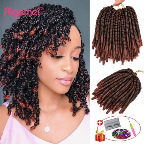 Tight 7Inches Synthetic Spring Crochet Braiding Hair For Women Low Temperature Flame Retardant Fiber Crochet Hair