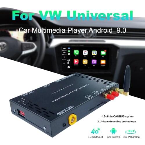 Car Radio With Screen Android 9.0 Multimedia 4G Smart Box For VW/Volkswagen/Golf/Polo/Tiguan/Passat/b7/CC/SEAT/Leon/Skoda