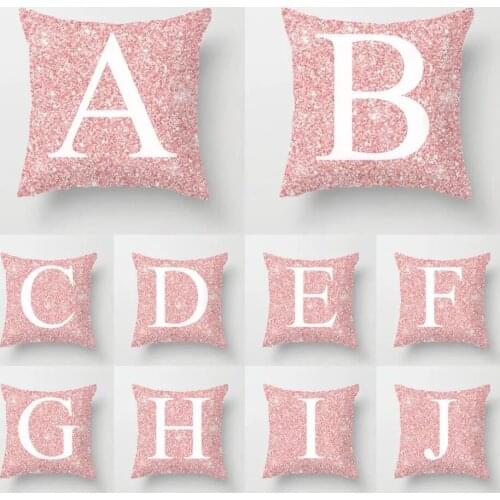 Letters Printing Pink Simplicity Decor Pillows Case Kussens Woondecoratie Fundas De Cojines Para Sofas Decoracion Hogar Moderno