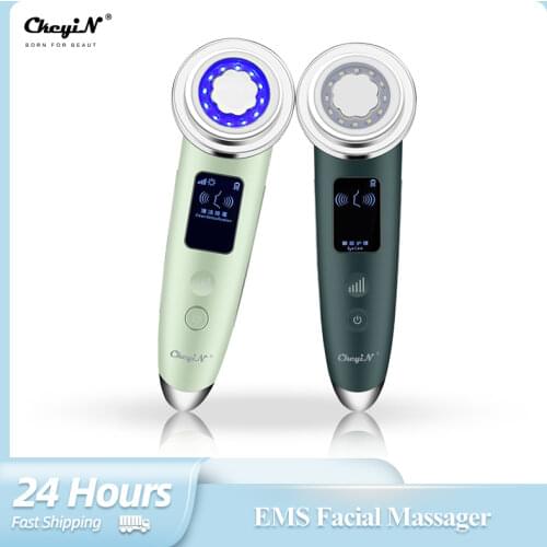 LED Photon Therapy Mesotherapy Electroporation RF Radio Frequency Skin Care Beauty Device Face Lifting Wrinkles Facial Cleaner