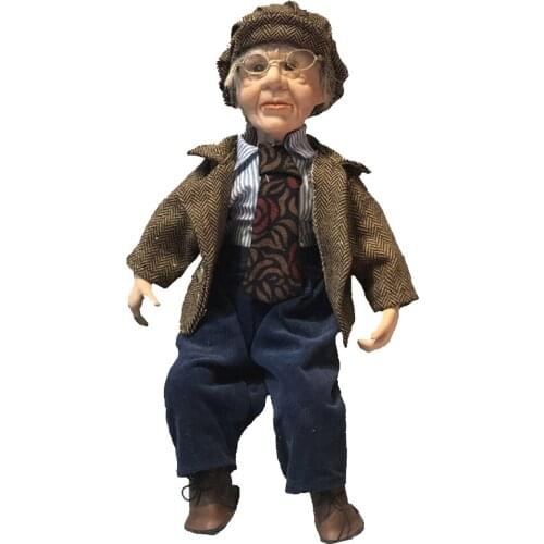 45cm Porcelain Doll Gentleman Grandfather Figures for Kids Adult Collections