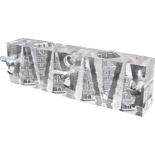 Incense Cone Tower Making Mold 6 Grid Incense Cone Mould Acrylic Transparent DIY Incense Cone Making Tool