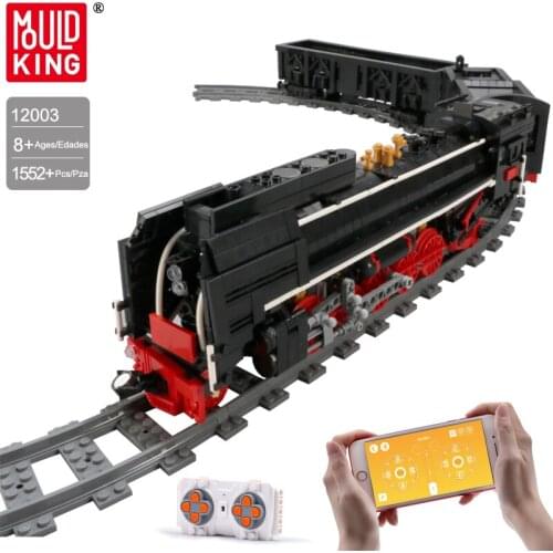 Mould King High-Tech RC Train Steam Locomotives Compatible Model Building Blocks Bricks Educational DIY Toys Boys Christmas Gift