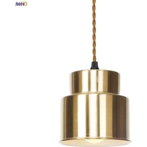 IWHD Nordic Modern Pendant Light Fixtures Plating Gold Art Decor Hanging Lamp Home Lighting Bedroom Living Room Light Luminaria
