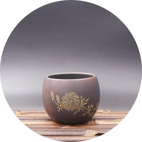 Qin Zhou Ceramic Qinzhou Ni Xing Tao(Not Yixing Clay Teapot)Handmade teacup for Puer oolong Kung Fu Cha Gift For Festival