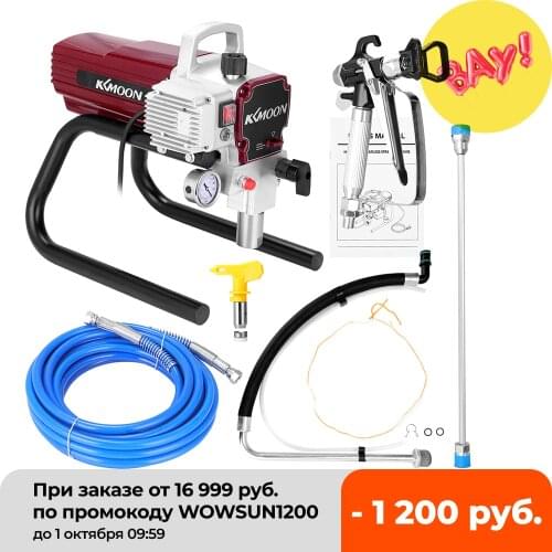 KKMOON 1800W 110V/220V Professional High-pressure Airless Spraying Machine Electric Paint Sprayer Internal-feed Painting Tool