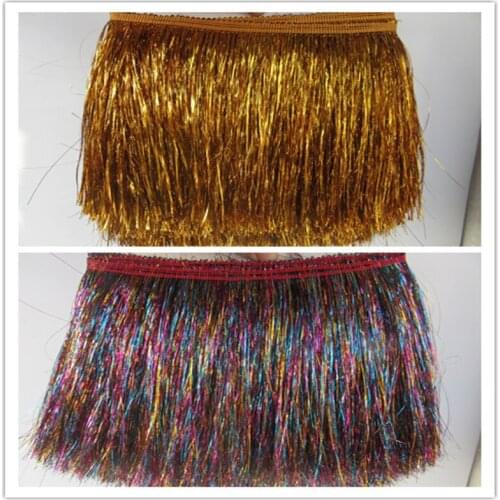 10Yards 20CM Width Tassel lace ribbon Fringe Polyester Trimming DIY Lace Trim For Latin Dress Costume Accessories