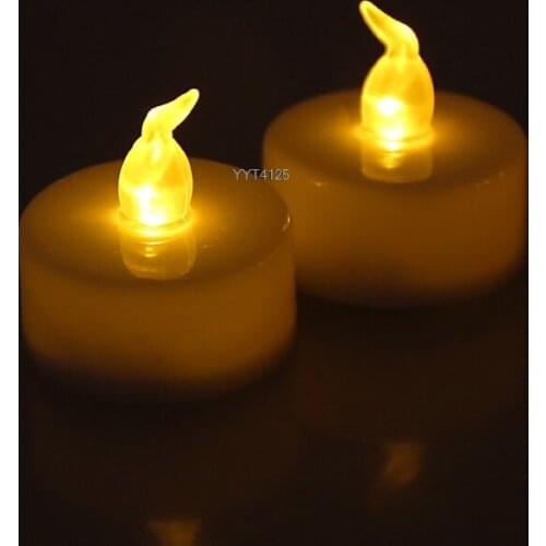 Flickering Light Flameless LED Tealight Tea Candles Battery Operated Holiday Party Wedding Home Decorative Light Mar