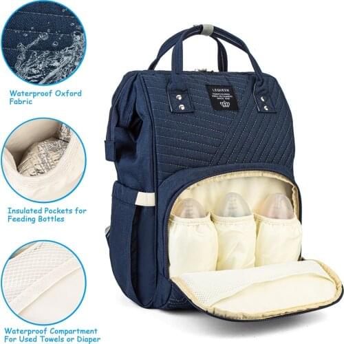 Multifunction Embroidered Diaper Bag Waterproof Large Capacity Mommy Nappy Stroller Bag Outdoor Nursing Backpack Baby Care
