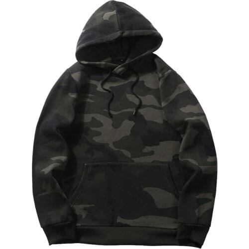 Streetwear Autumn and Winter Long Sleeve Hooded Multicolor Camouflage Mens Sweatshirt Plus Size Casual Camo Hoodie for Men