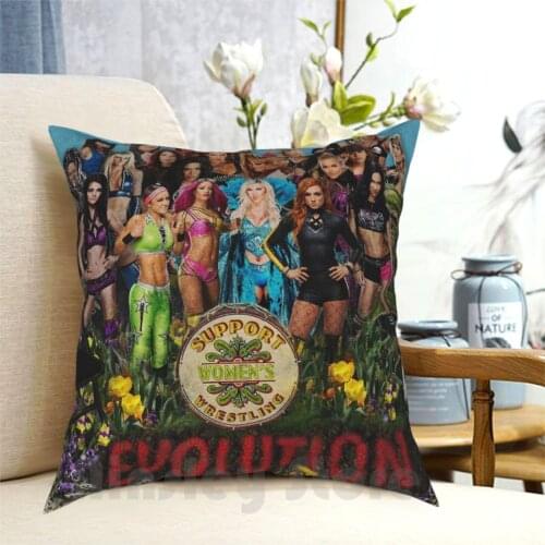 Sgt Peppers Women Wrestling Pillow Case Printed Home Soft DIY Pillow cover Wrestling Lynch Bayley Sasha Banks Charlotte