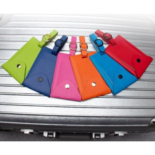 2019 Fashion New Luggage bags Accessories PU Leather Suitcase ID Addres Holder Luggage Label Straps Suitcase Luggage Tags