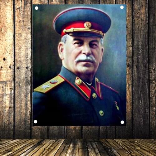 Soviet leader Vladimir Stalin Portrait Poster Vintage Flag Banner Tapestry Sticker Communist Cocialism Bar Cafe Wall Decor Gift