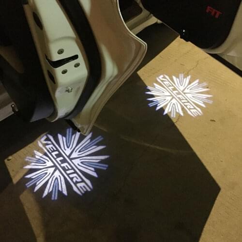 Universal Wireless LED Shadow Projector Courtesy Step Car Door Welcome Lights For Toyota Vellfire Alphard Corolla Chr Camry
