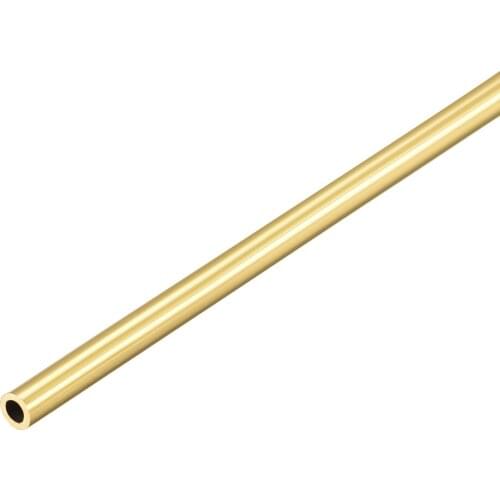 Uxcell Brass Round Tube 300mm Length 2.5mm OD 0.5mm Wall Thickness Seamless Straight Pipe Tubing