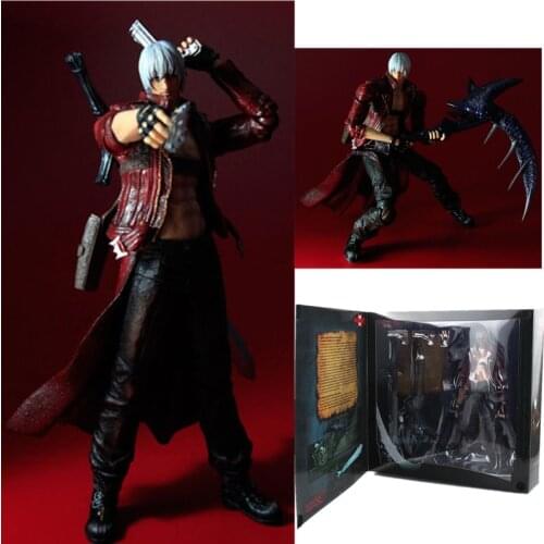 In Stock 23cm Play Arts Devil May-Cry 3 Dante Action Figures Model Toys Gift Doll