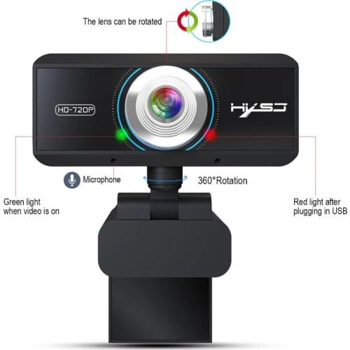 HD Webcam 720P 2 Mega Web Camera with Built-in HD Sound Absorbing Microphone 1280 x 960 USB Webcam For Laptop Computer Wideangle