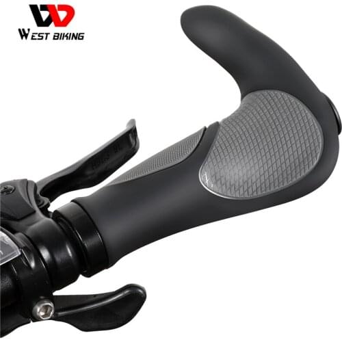 WEST BIKING Bike Grips Handlebar Anti-Skid Rubber Mountain Bike Grips Shofar Bisiklet Elcik Grip Ends Bicycle Handlebar Grips