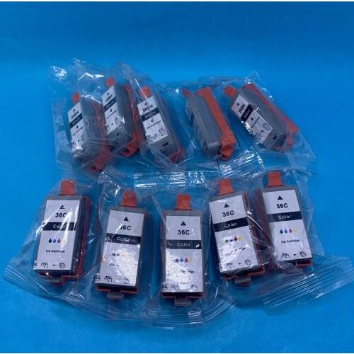 YOTAT 5set PGI-35 PGI35 PGI-35BK CLI-36 Inkjet Cartridges Compatible For Canon Pixma IP100B IP100 IP100 Mini 260 320