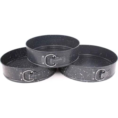 Paçi Black Granite Casting 3-Piece Clamp Cake Mold