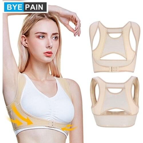 1Pcs BYEPAIN Chest Brace Posture Corrector for Women Hunchback Posture Shape Corrector Upper Shoulder With Push Up Bra