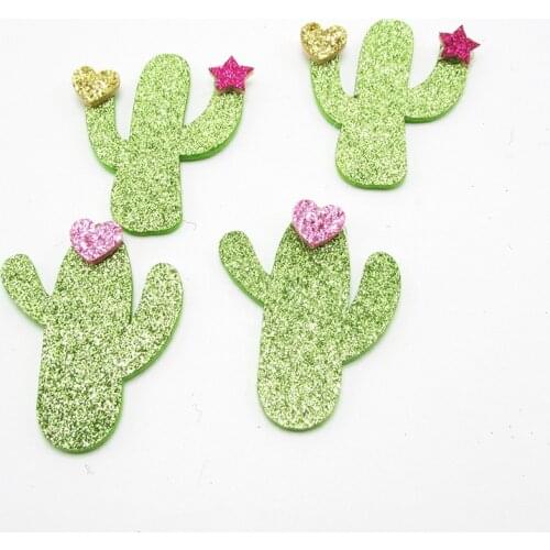 30pcs/lot green tree padded Appliques for DIY hair clip Accessories Craft Handmade Decoration