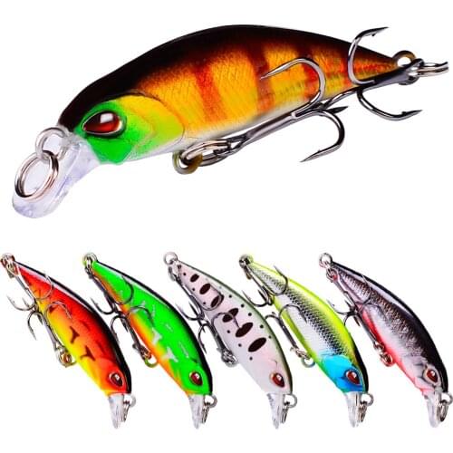 6 Styles Sinking Minnow Fishing Lures 54mm 4.3g Bass Pike Carkbait Wobblers Swimbait Professional Hard Bait